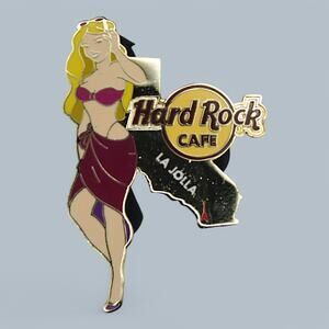 Hard Rock Pin La Jolla California 2005 Fashion Statement Girl Bikini Sunglasses